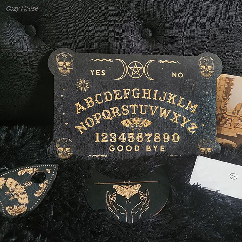 Holz Weissagung Pendel Board graviert Magic Board Ouija Board meta physische Nachricht